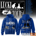 Lucki Bad Influence Tour 2026 Deep Blue Barbed Hoodie