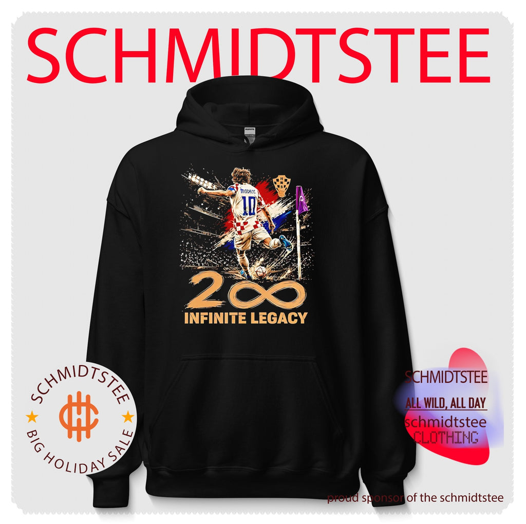 Luka Modric 200 Caps Croatia Infinite Legacy Black Graphic Shirt
