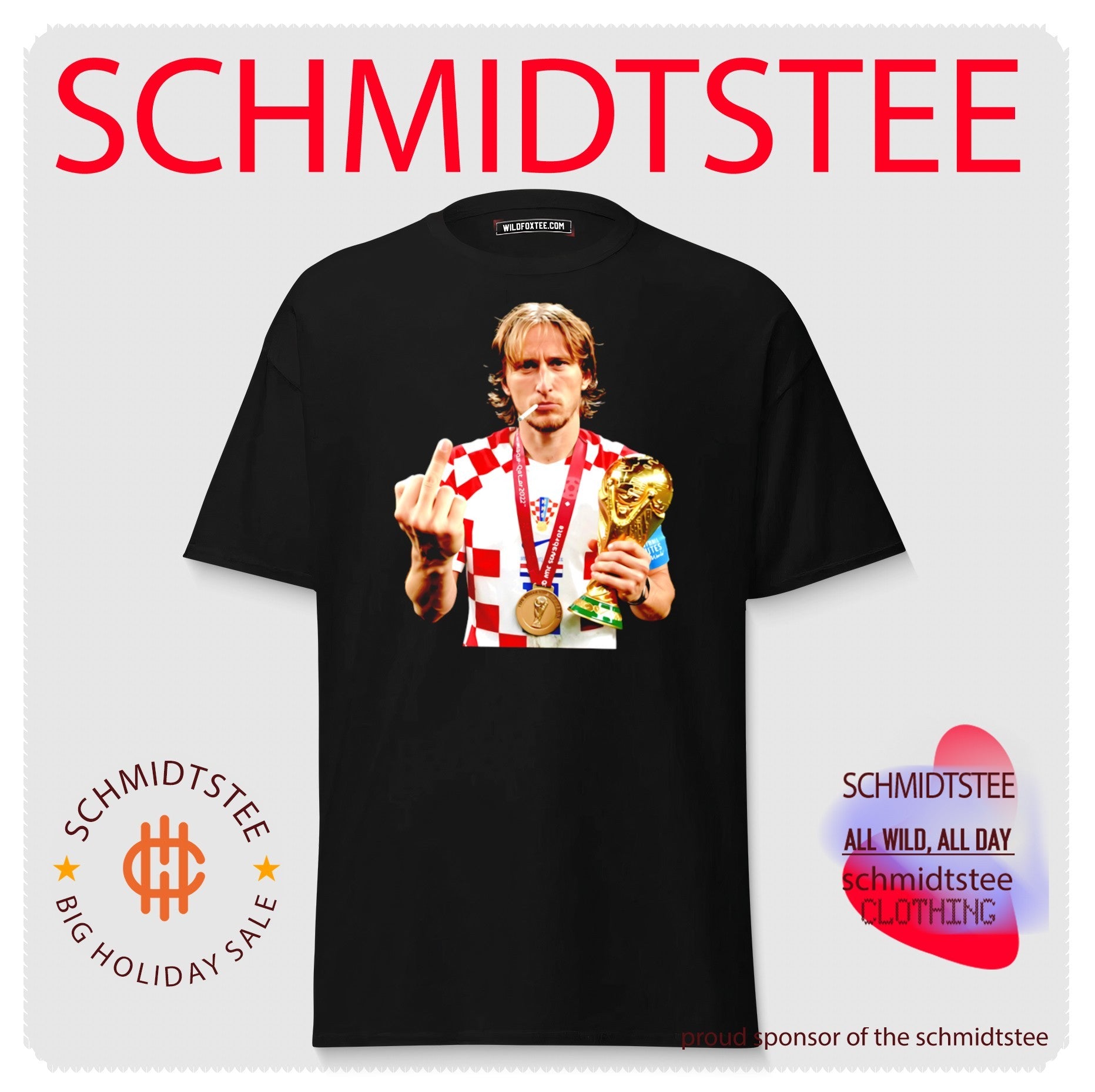Luka Modrić Croatia World Cup Champion Soccer Legend Middle Finger shirt