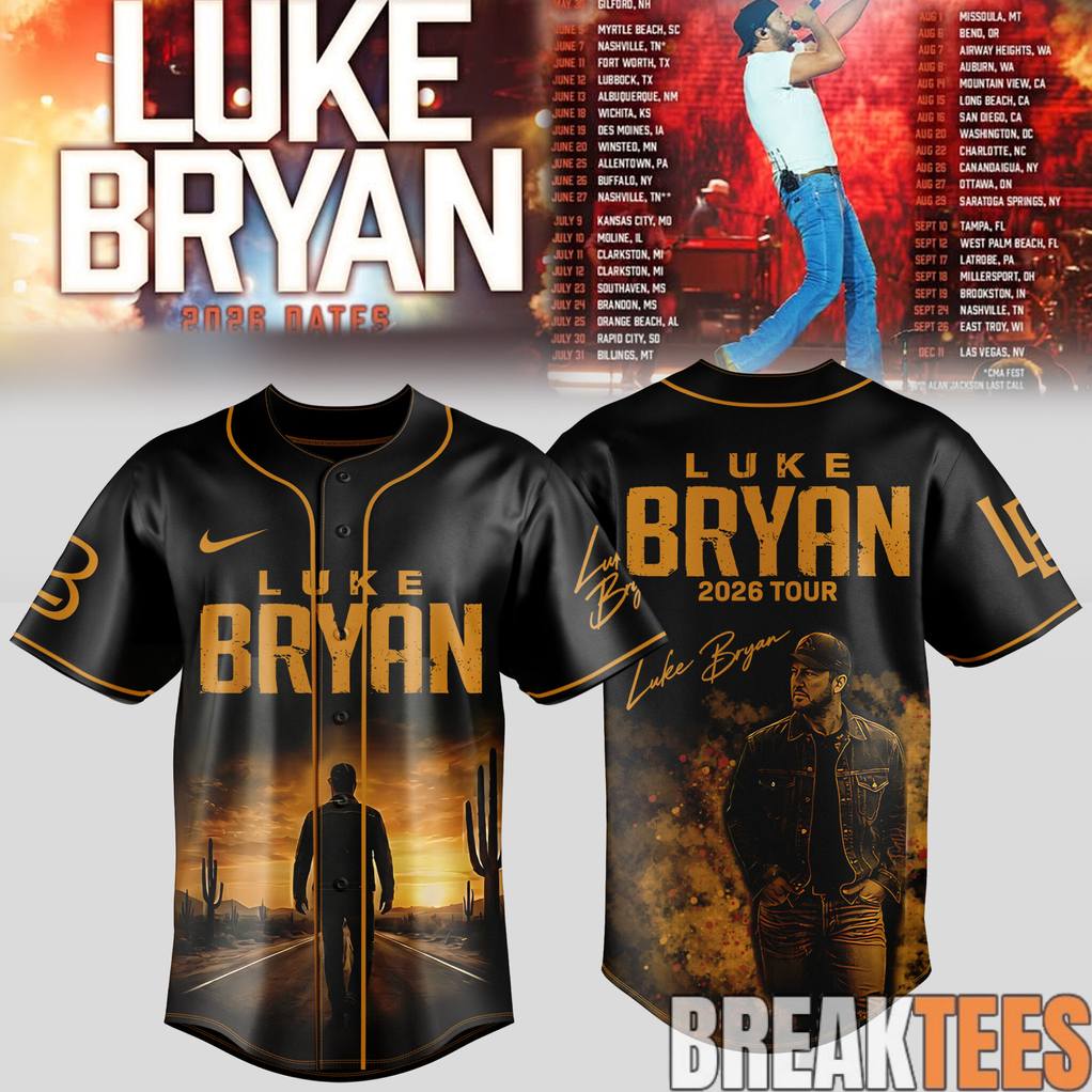Luke Bryan 2026 Tour Country Night Baseball Jersey
