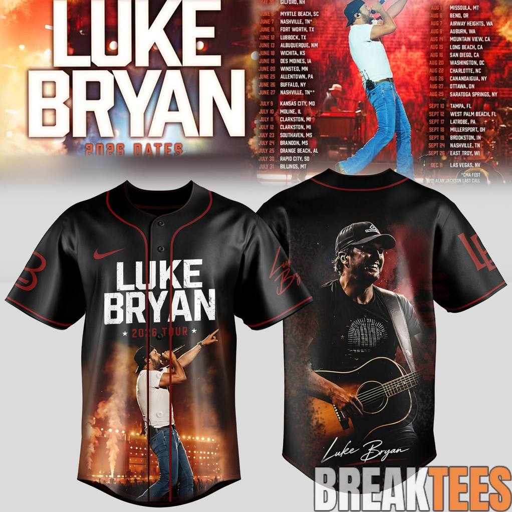 Luke Bryan 2026 Tour Country Night Baseball Jersey