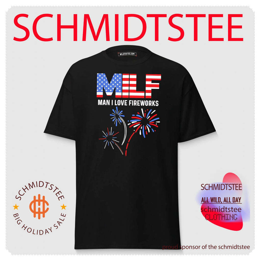 MILF man I love fireworks graphic shirt