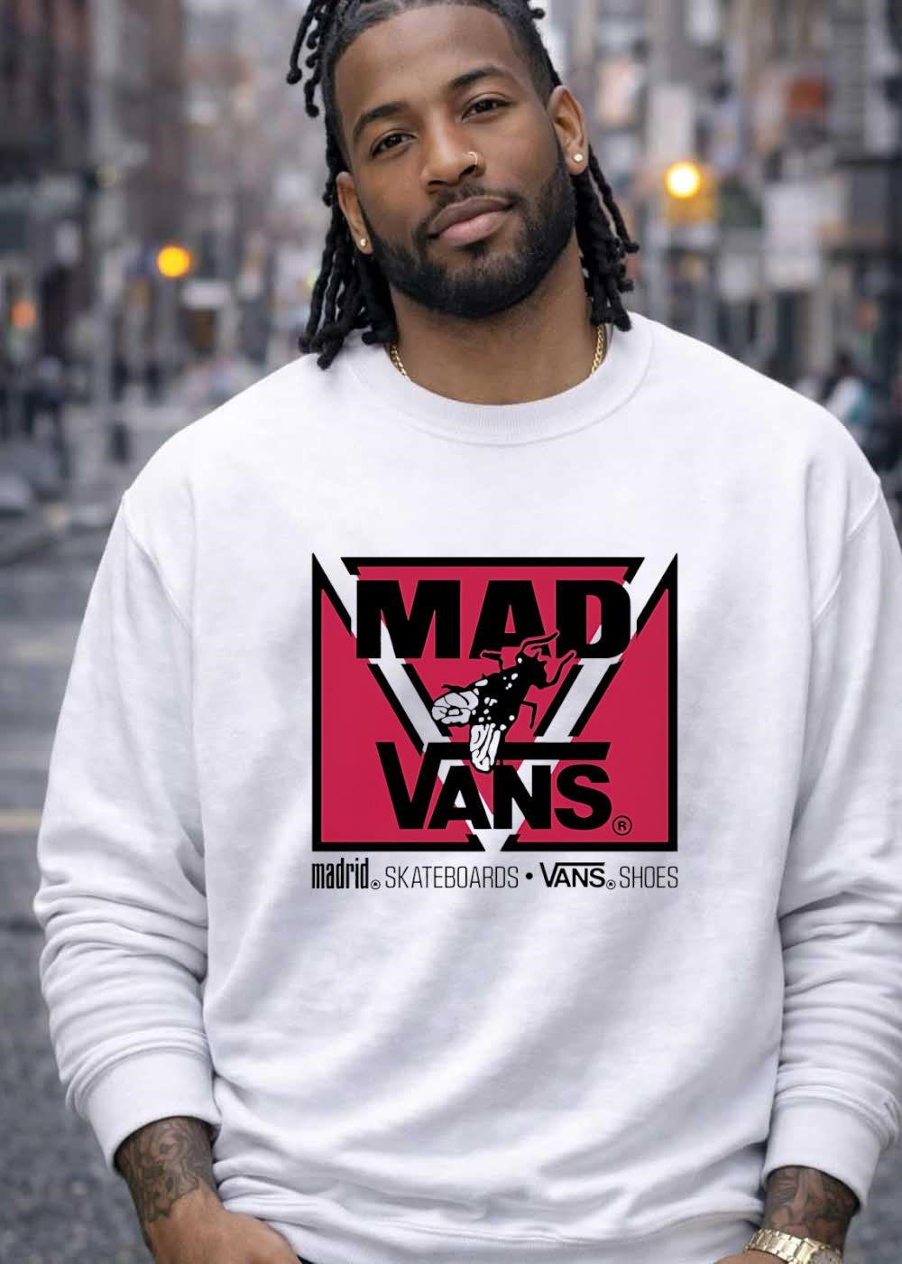 Madrid Vans Skateboards Shoes Apparel Vintage Logo T-Shirt