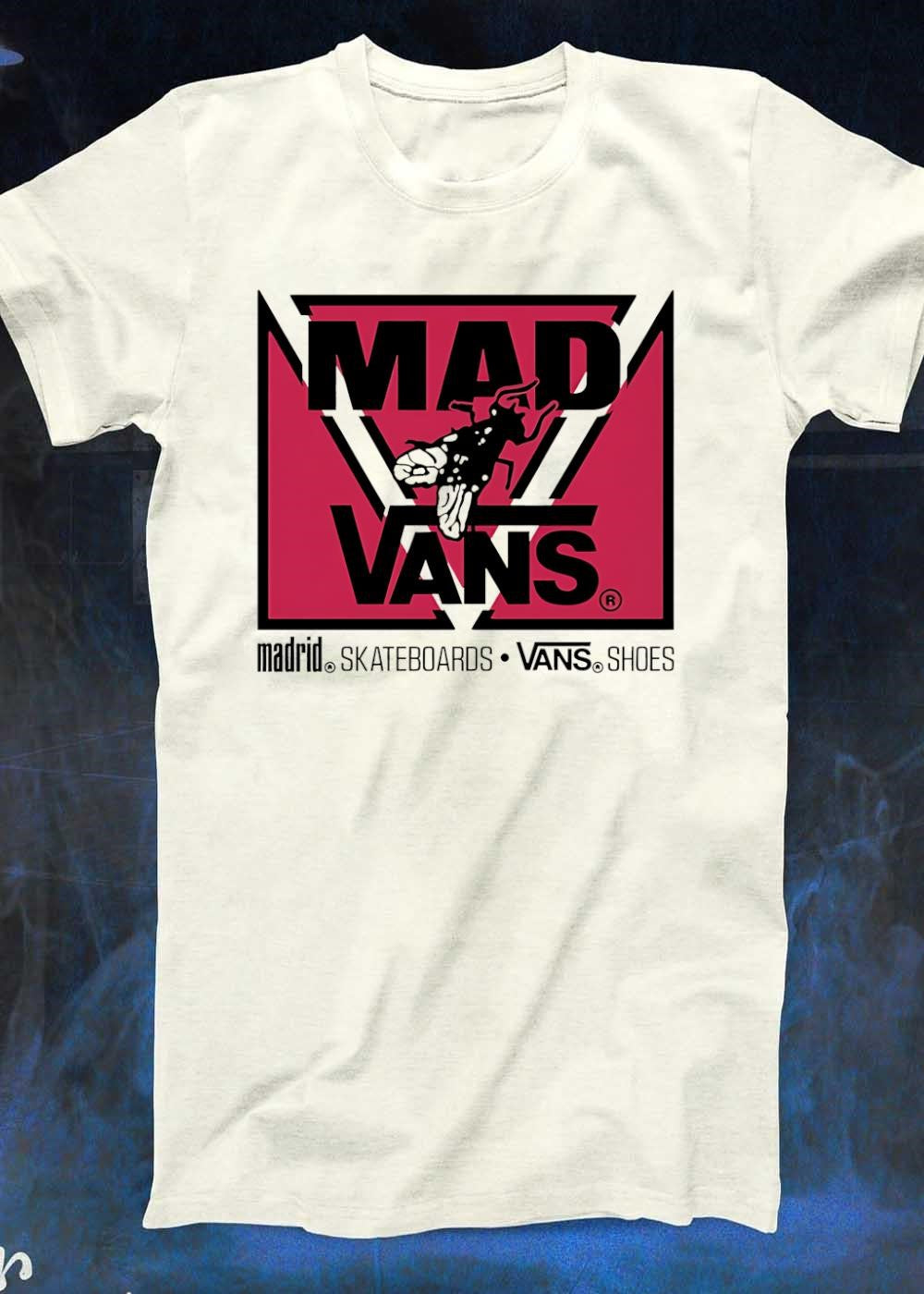 Madrid Vans Skateboards Shoes Apparel Vintage Logo T-Shirt