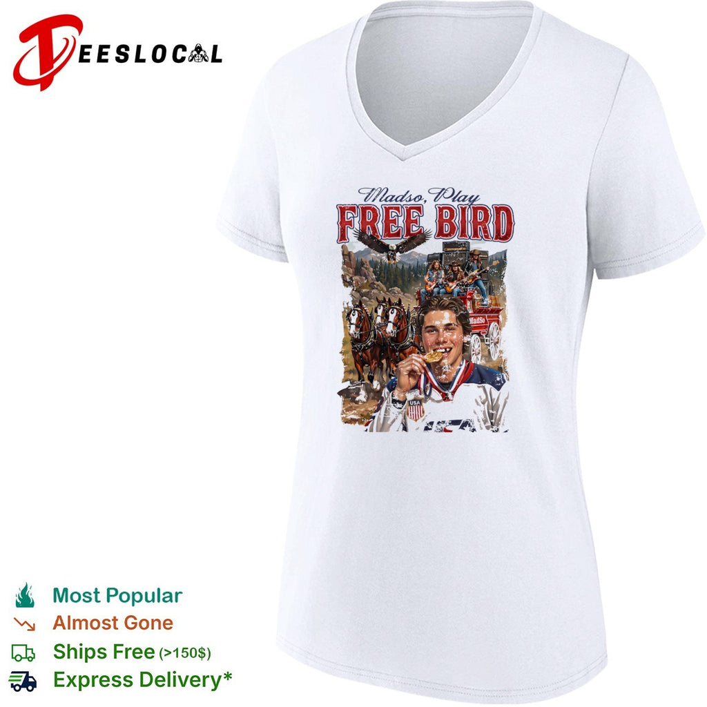 Madso play Free Bird USA hockey player shirt
