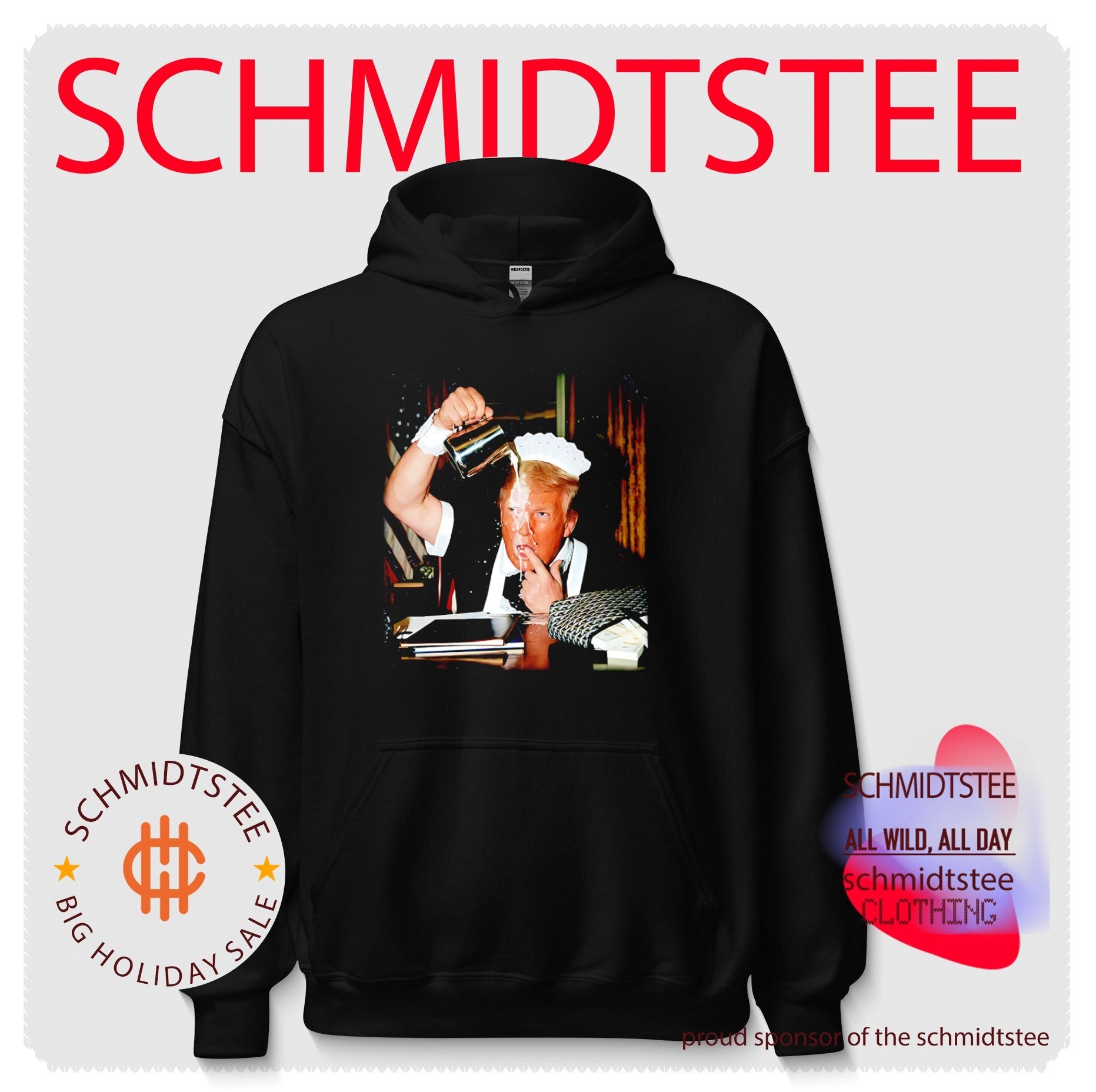 Maid Donald Trump accidentally pouring milk on his face funny shirt