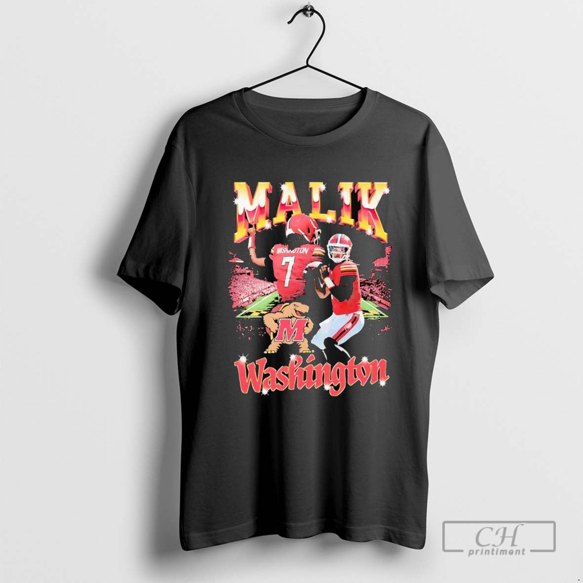 Malik Washington 90s Graphic Stadium Maryland Terrapins