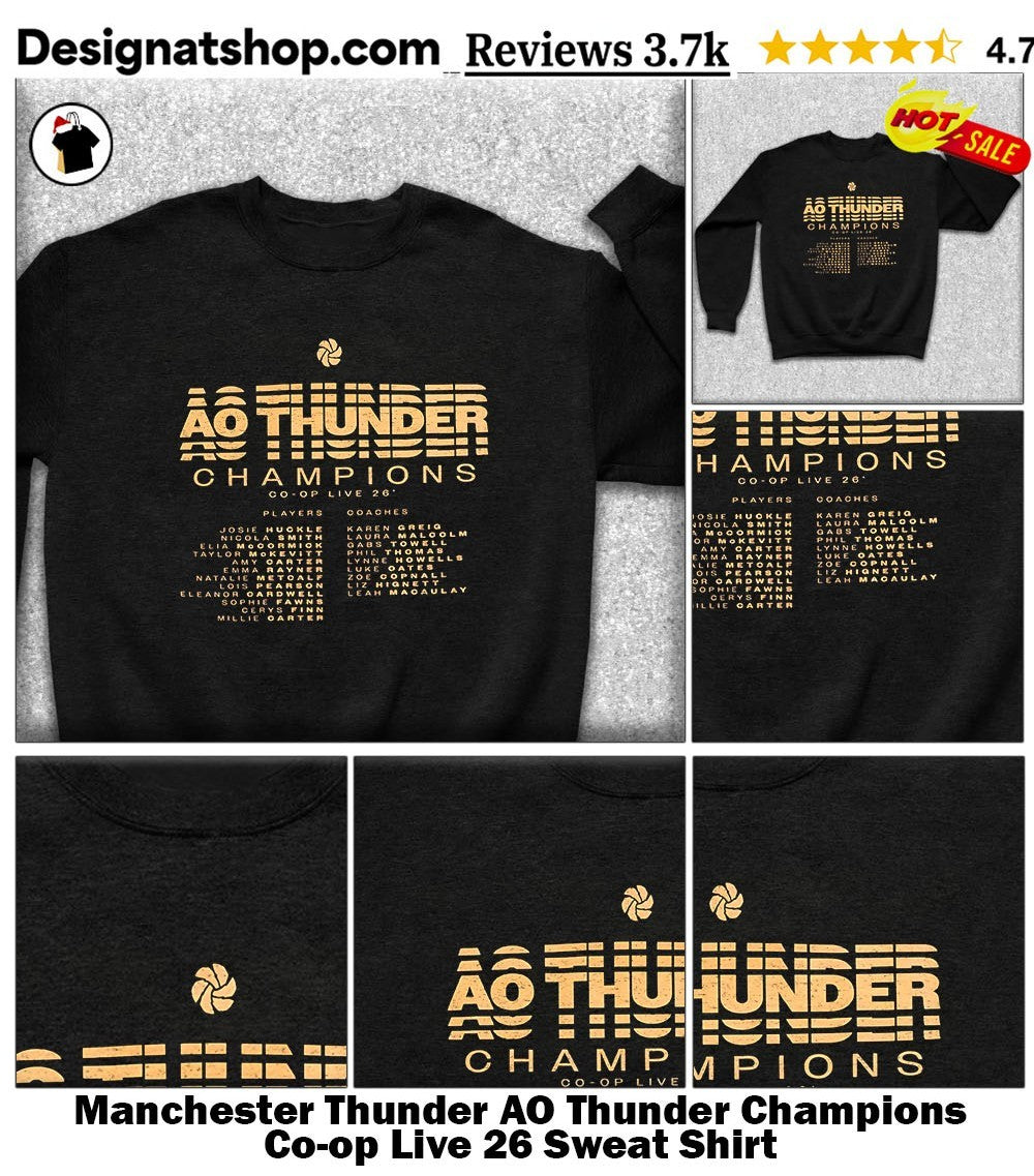 Manchester Thunder AO Thunder Champions Co-op Live 26 shirt