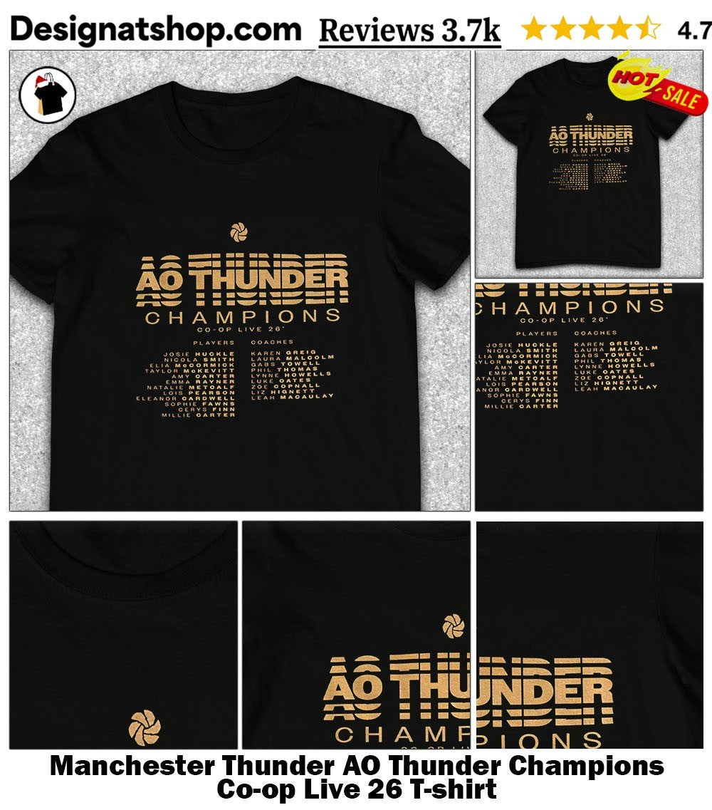 Manchester Thunder AO Thunder Champions Co-op Live 26 shirt