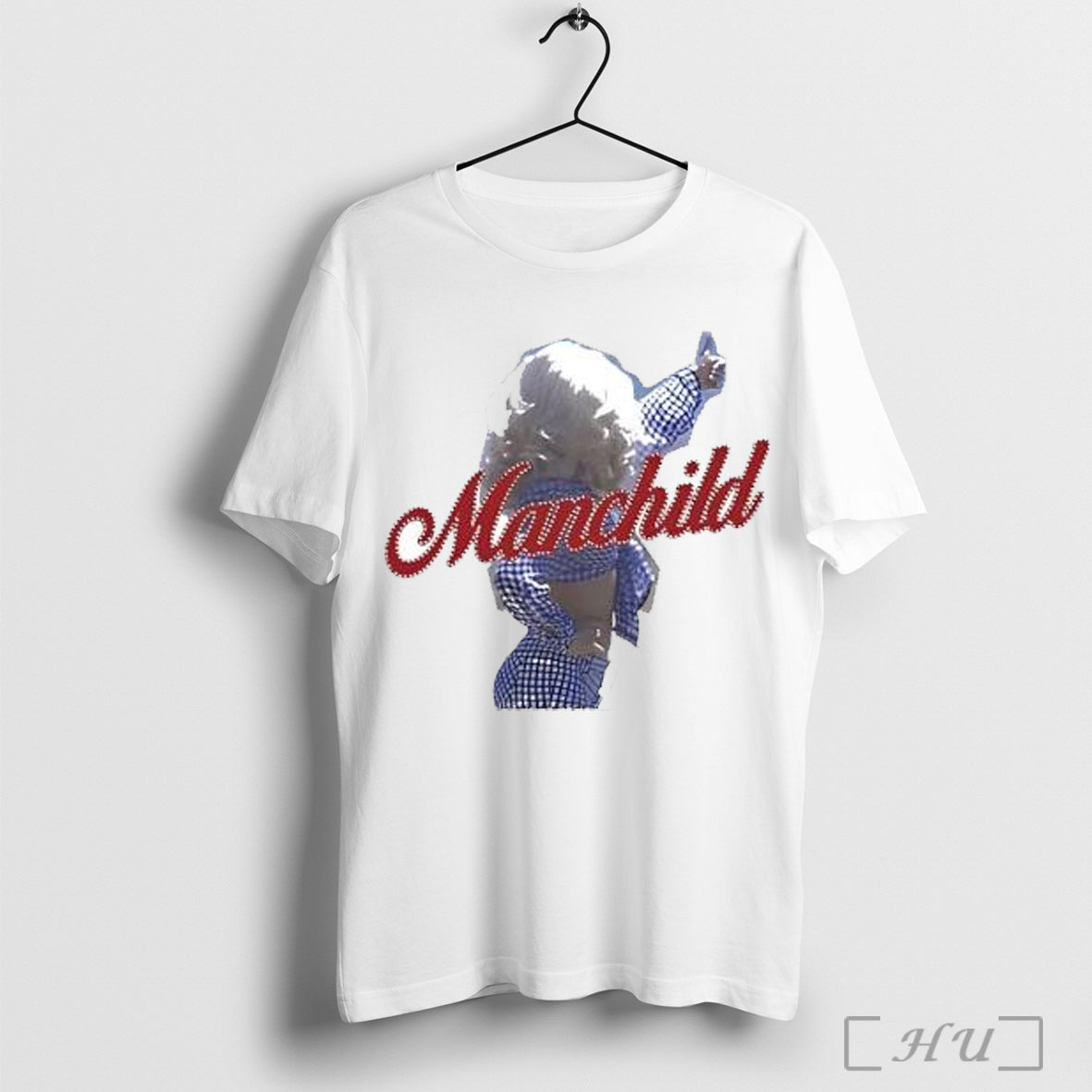 Manchild Rhinestone T Shirt