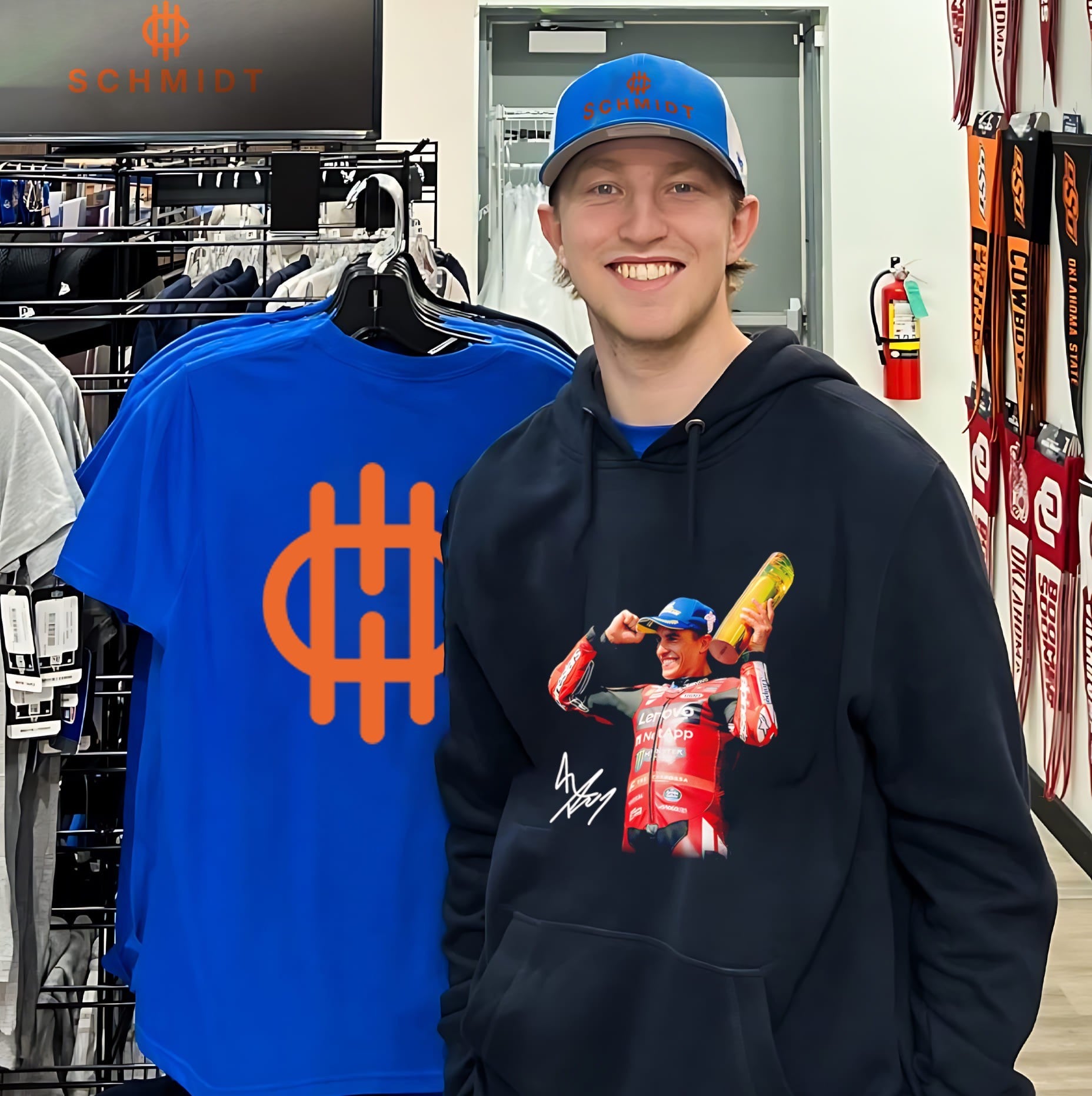 Marc Marquez portrait signature shirt