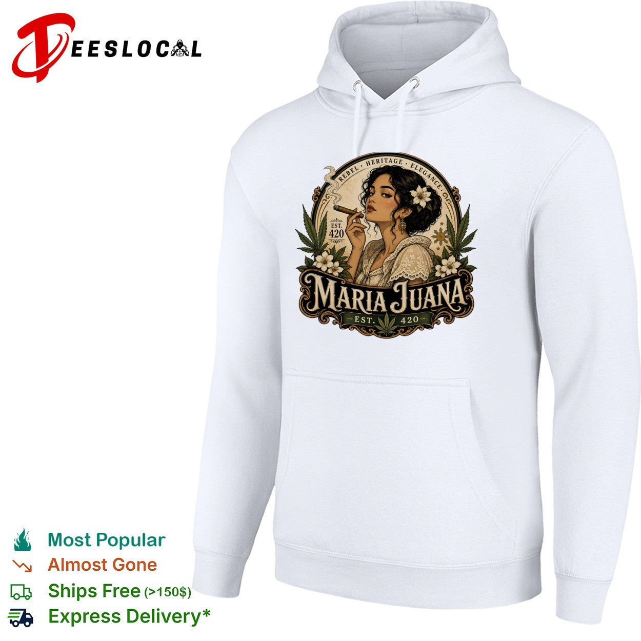 Maria Juana Rebel Heritage Elegance est 420 shirt