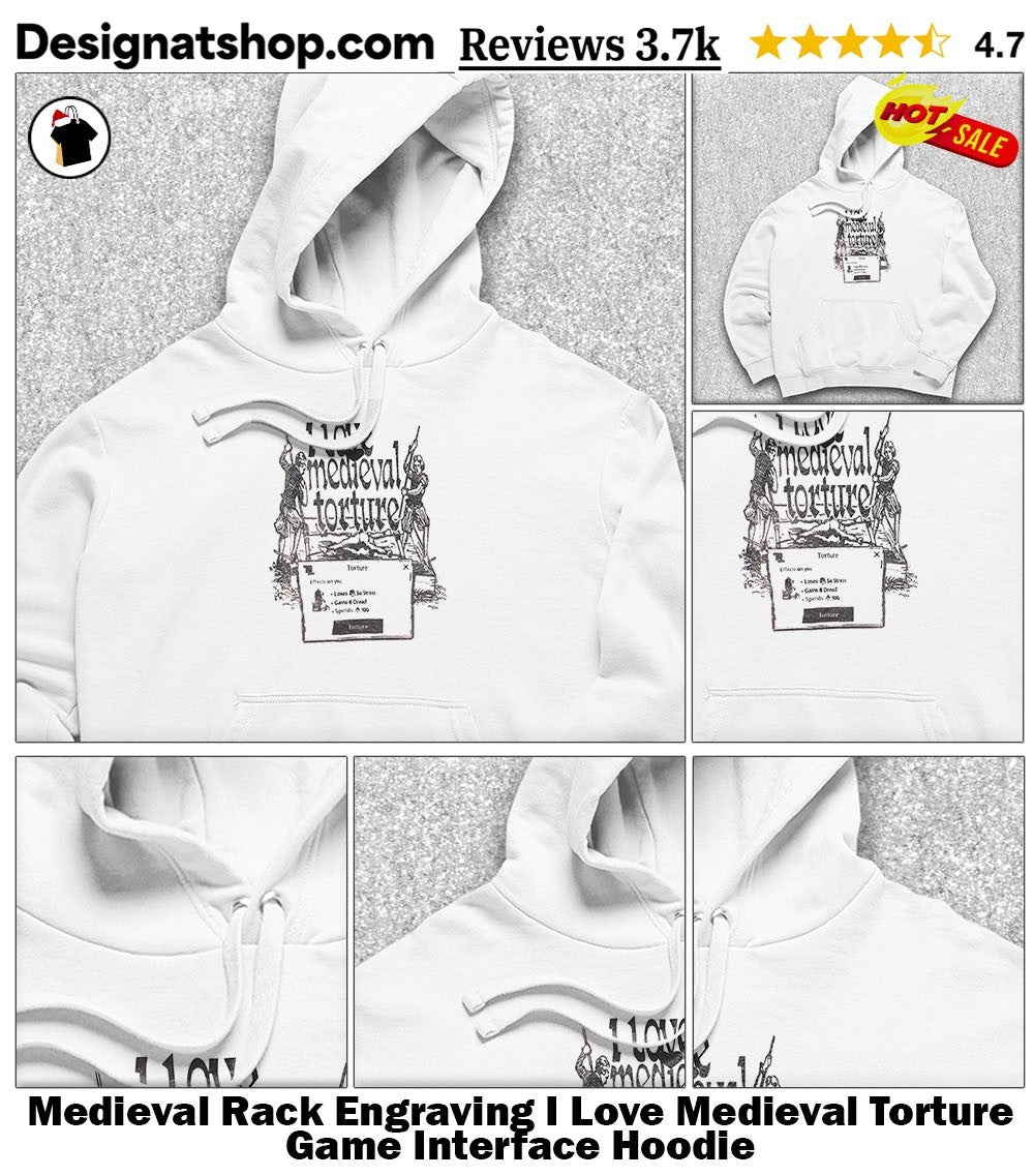 Medieval Rack Engraving I Love Medieval Torture Game Interface shirt