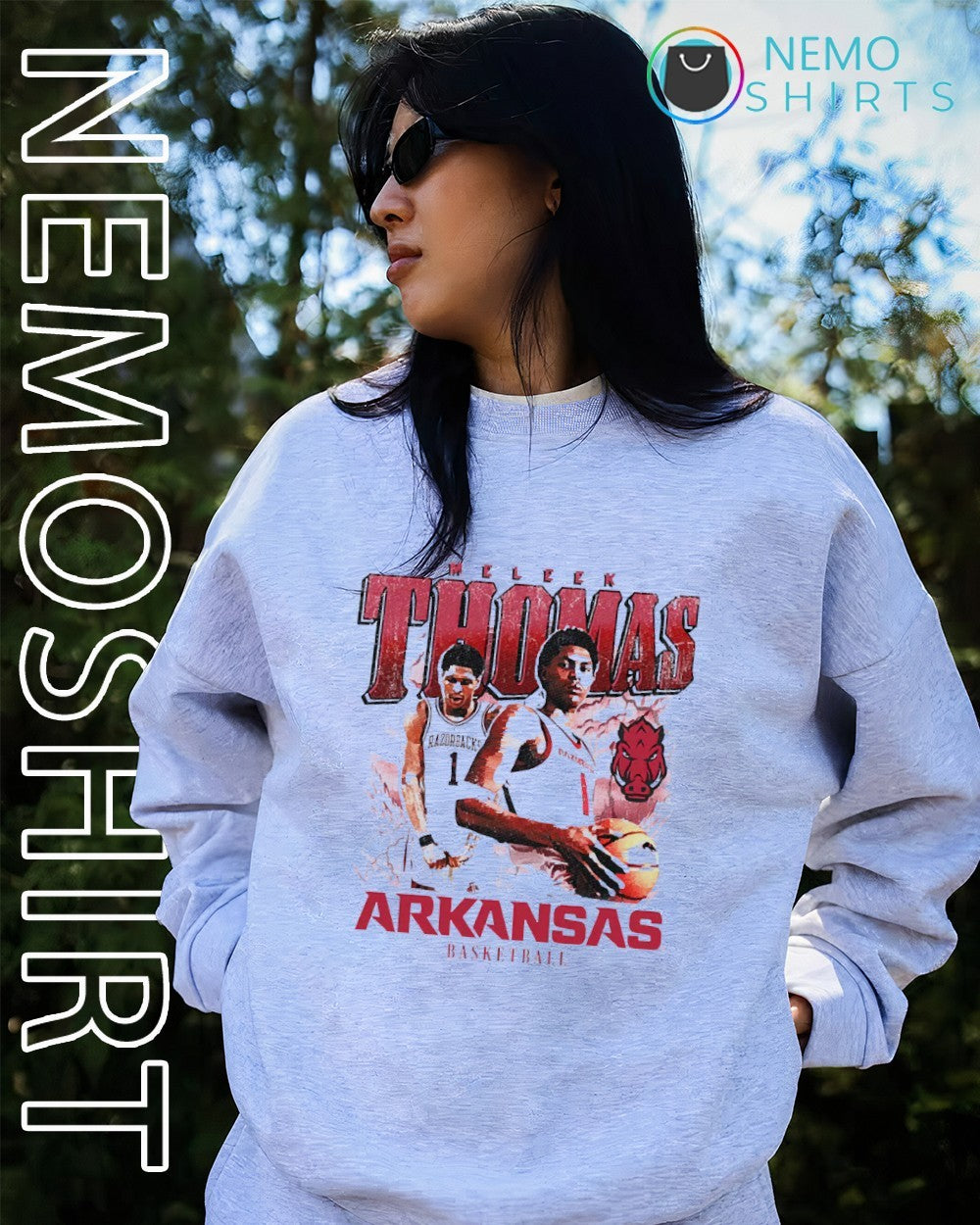 Meleek Thomas Arkansas Razorbacks player vintage graphic shirt