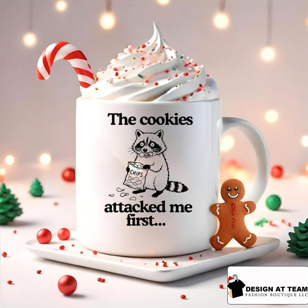 Meme Snack Raccoon the cookies attacked me first shirt