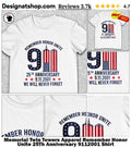 Memorial Twin Towers Apparel Remember Honor Unite 25Th Anniversary 9112001 Shirt