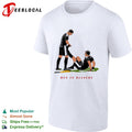 Men in Blazers referees helping player shirt