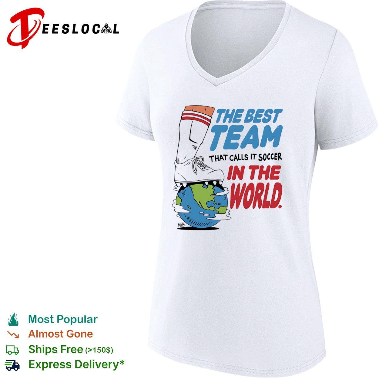 Men in Blazers the best team that calls it soccer in the world cleat globe shirt