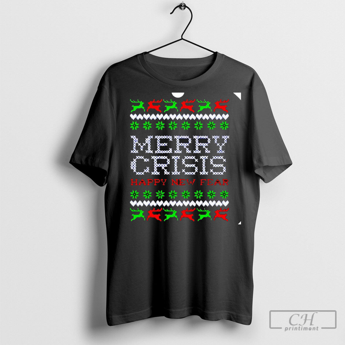 Merry Crisis Tacky And A Happy New Fear Christmas Orament Black