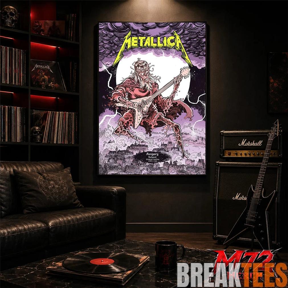 Metallica M72 World Tour June 11 2026 At Puskás Aréna Budapest Hungary Undead Lute Storm Poster Canvas