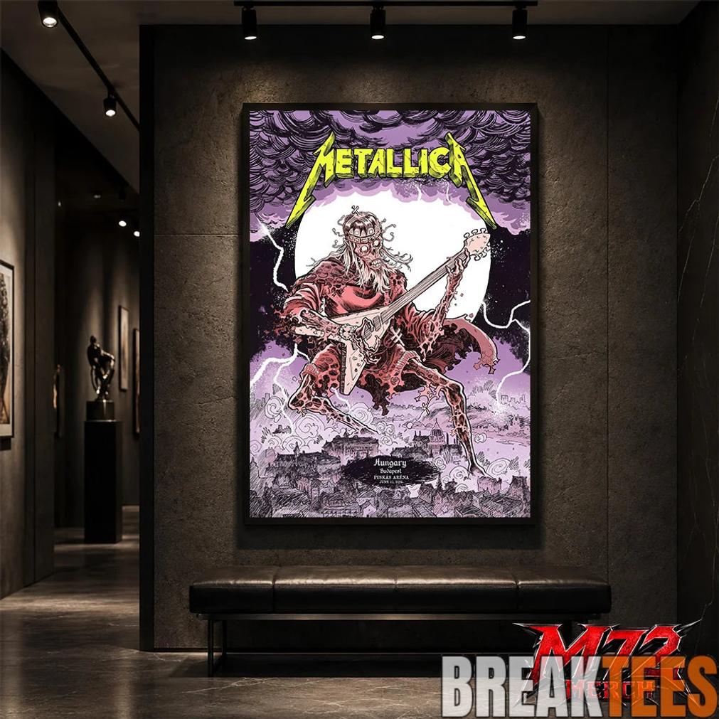 Metallica M72 World Tour June 11 2026 At Puskás Aréna Budapest Hungary Undead Lute Storm Poster Canvas