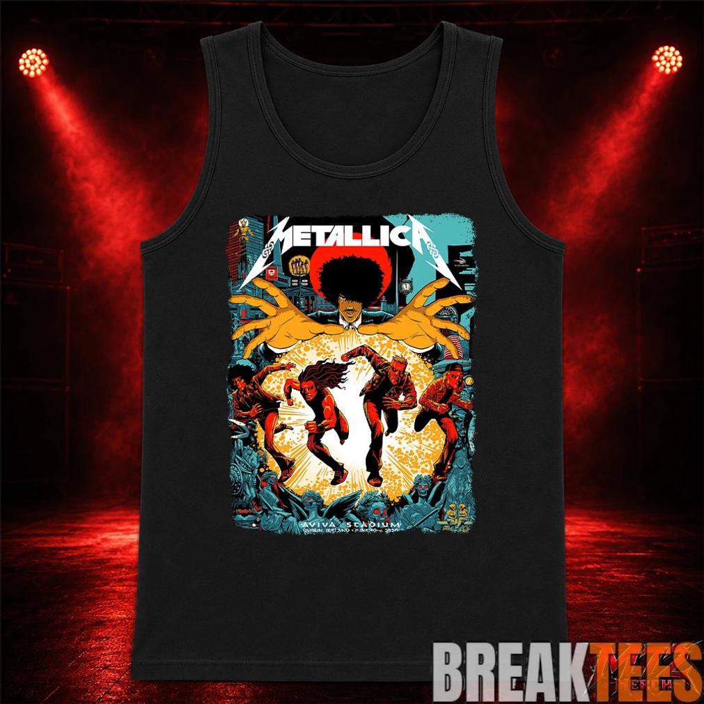 Metallica M72 World Tour June 19 2026 At Aviva Stadium Dublin Ireland Chase Scene Artwork T-Shirt