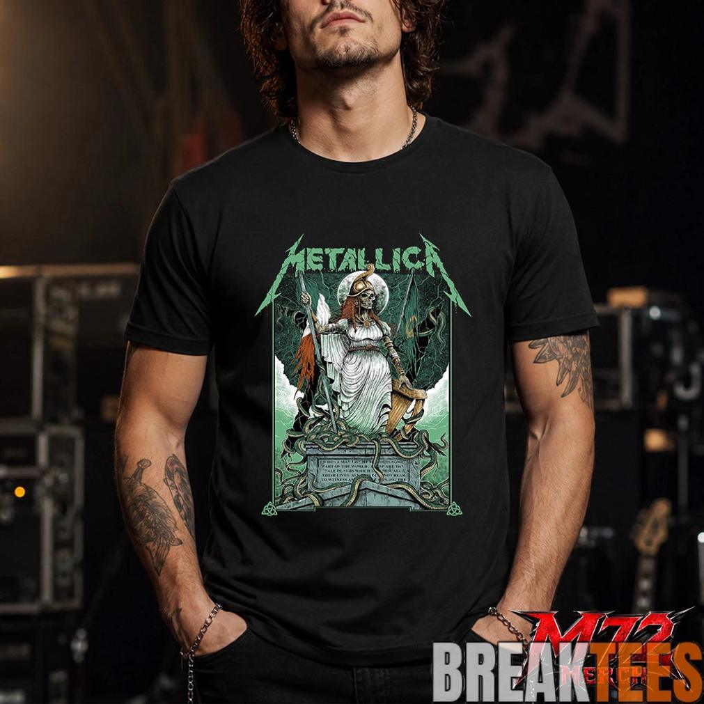 Metallica M72 World Tour June 19 And June 21 2026 At Aviva Stadium Dublin Ireland Skeleton Warrior Artwork By Gary Ronaldson T-Shirt