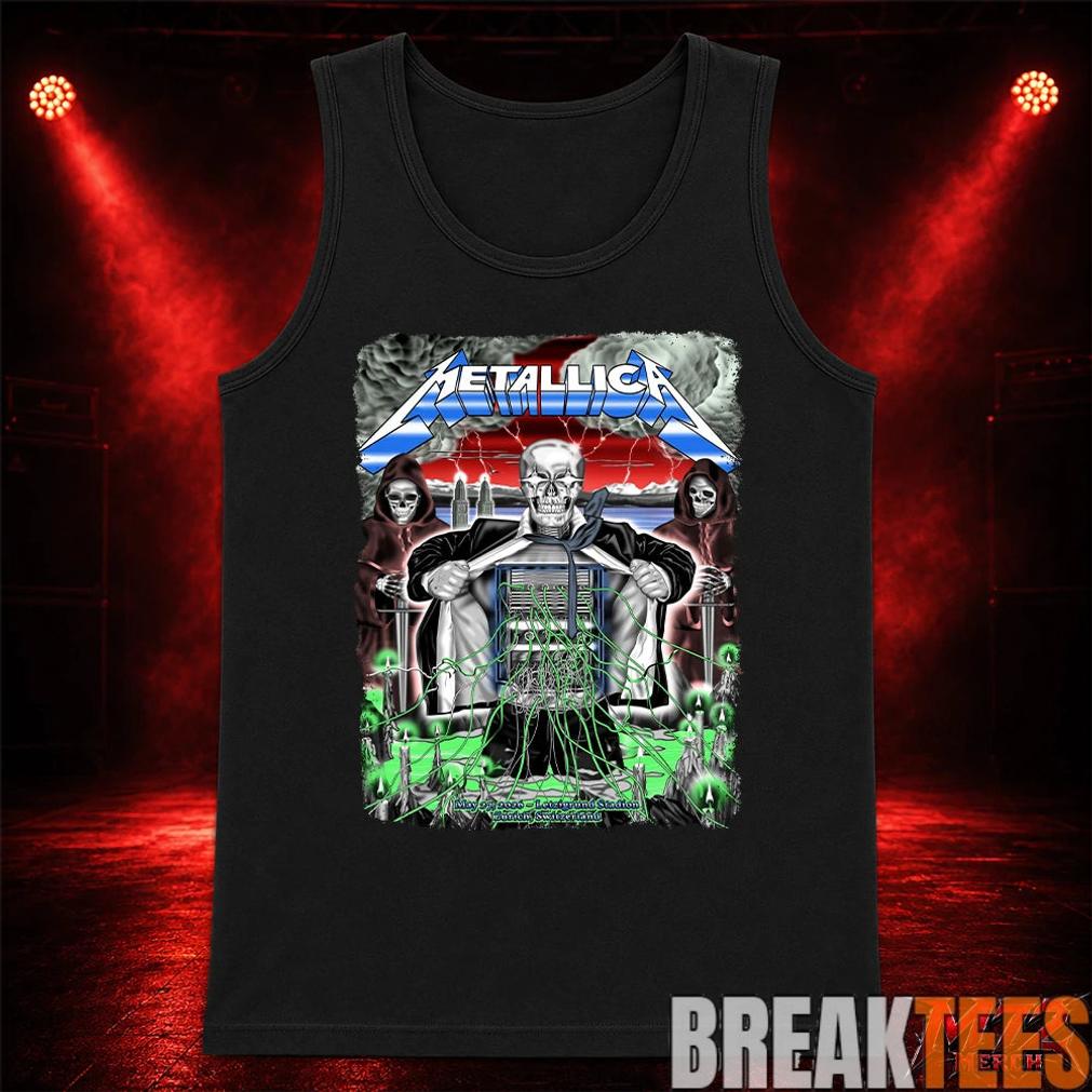 Metallica M72 World Tour May 27 2026 At Stadion Letzigrund Zurich Switzerland Mummy Dagger Eye By Luca Schenardi T-Shirt