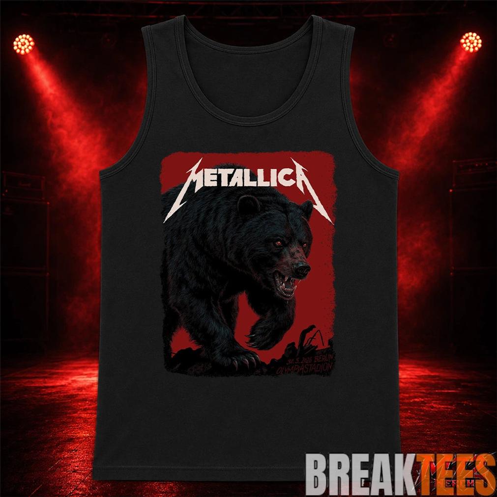 Metallica M72 World Tour May 30 2026 At Olympiastadion Berlin Germany Black Bear Artwork By JantaIsland T-Shirt