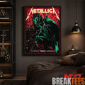 Metallica World Tour M72 June 11 & 13 2026 Budapest Hungary Puskás Aréna Horseman Lightning Canvas Poster