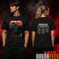 Metallica World Tour M72 June 11 & 13 2026 Budapest Hungary Puskás Aréna Horseman Lightning Two Sided T-Shirt