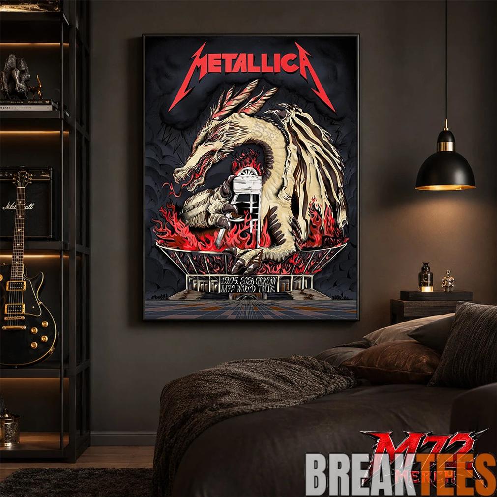 Metallica World Tour M72 May 19 2026 Chorzw Poland Stadion lski Dragon Stadium Poster Canvas