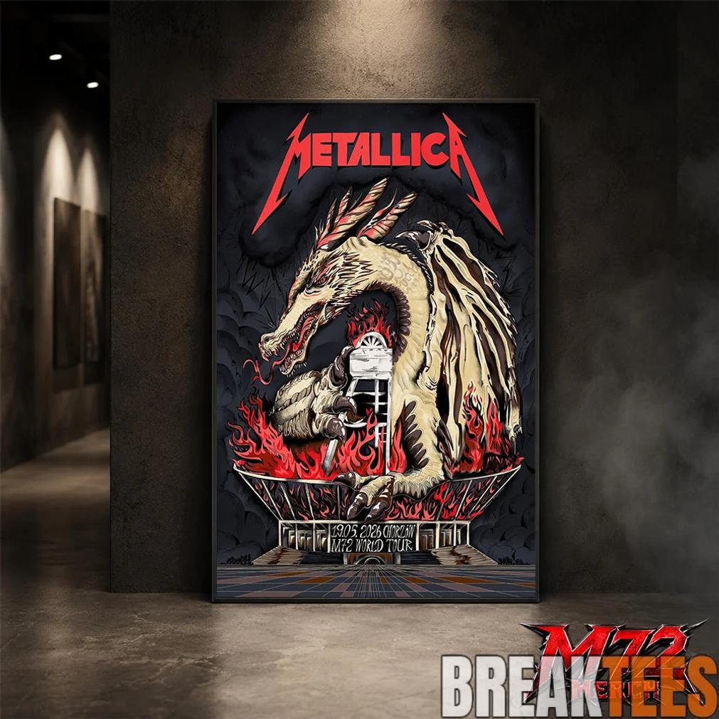 Metallica World Tour M72 May 19 2026 Chorzw Poland Stadion lski Dragon Stadium Poster Canvas