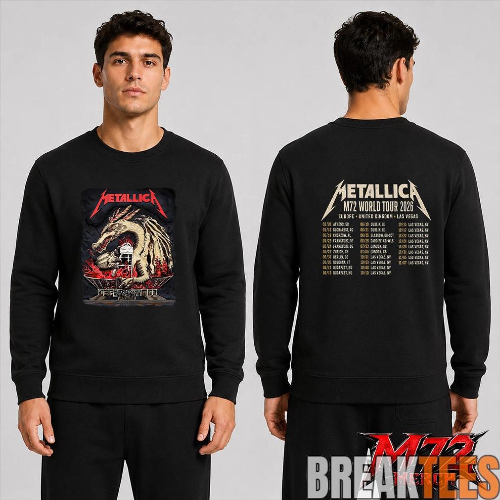 Metallica World Tour M72 May 19 2026 Chorzów Poland Stadion Śląski Dragon Stadium Two Sided Shirt