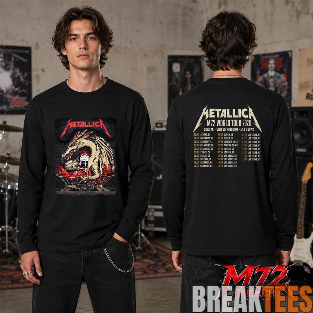 Metallica World Tour M72 May 19 2026 Chorzów Poland Stadion Śląski Dragon Stadium Two Sided Shirt