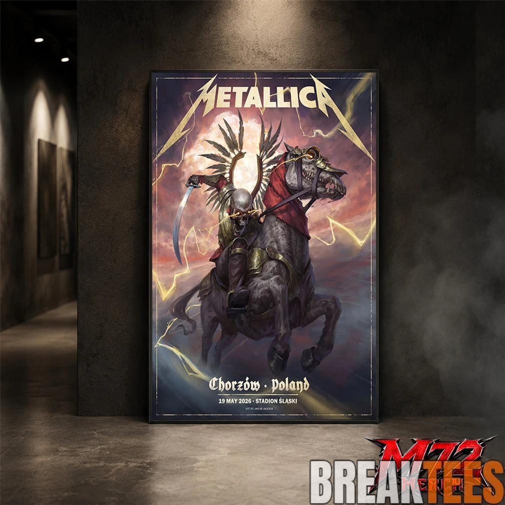 Metallica World Tour M72 May 19 2026 Chorzw Poland Stadion lski Horseman Skull Poster Canvas