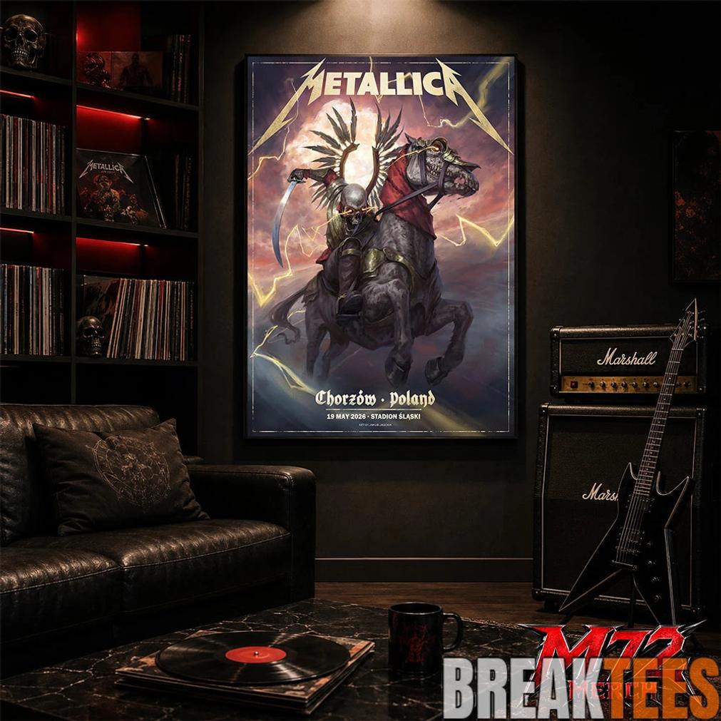 Metallica World Tour M72 May 19 2026 Chorzw Poland Stadion lski Horseman Skull Poster Canvas