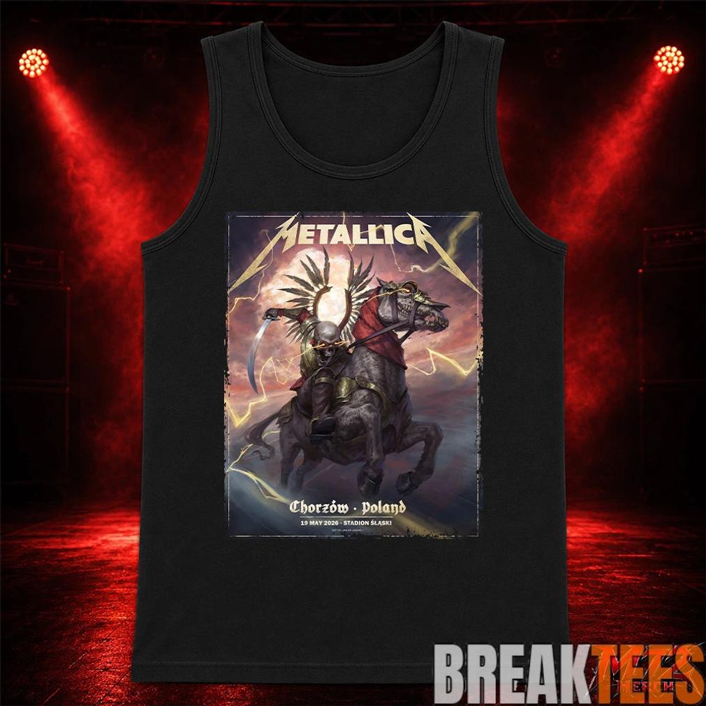 Metallica World Tour M72 May 19 2026 Chorzów Poland Stadion Śląski Horseman Skull T-Shirt