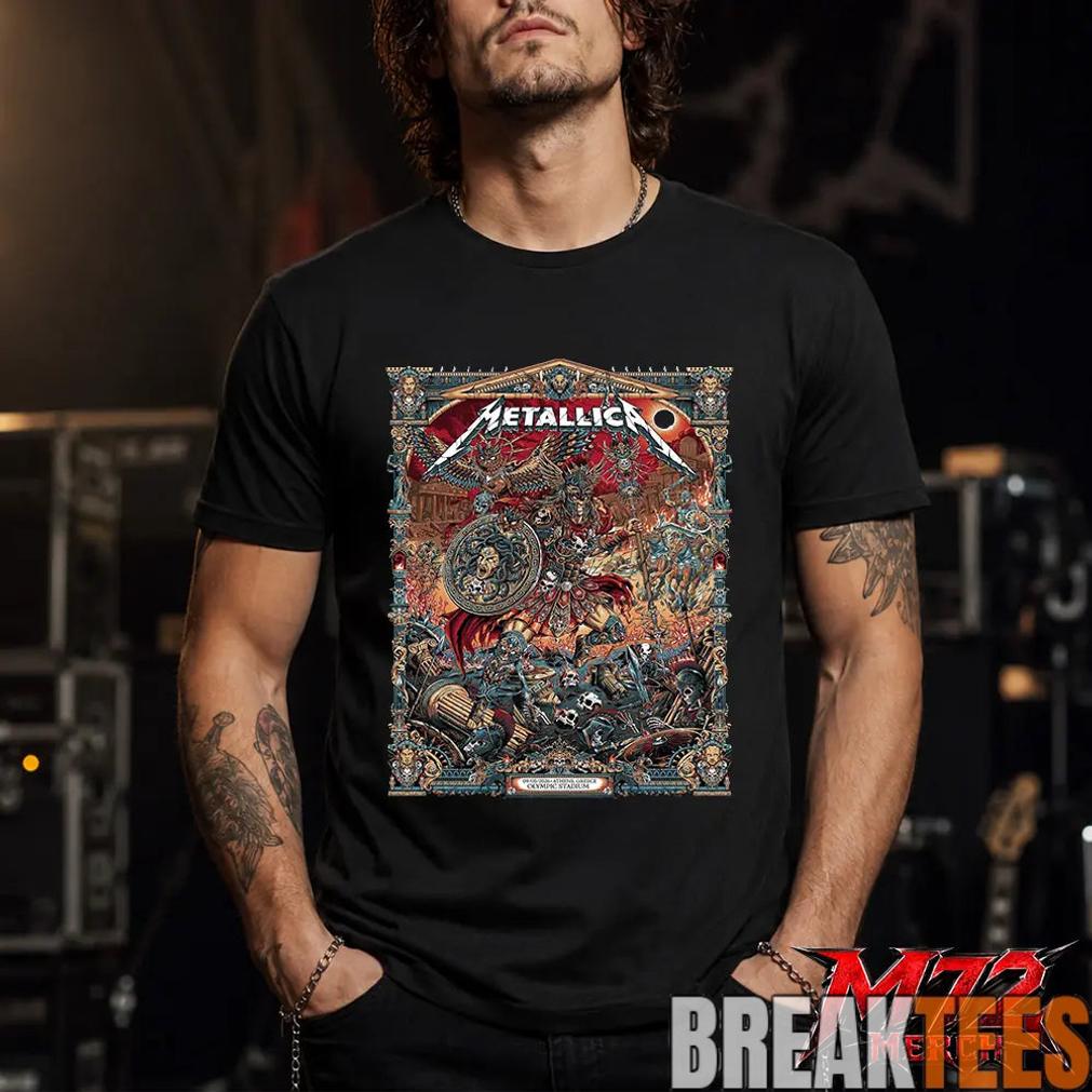 Metallica World Tour M72 May 9 2026 Athens Greece Olympic Stadium Battle Warrior T-Shirt