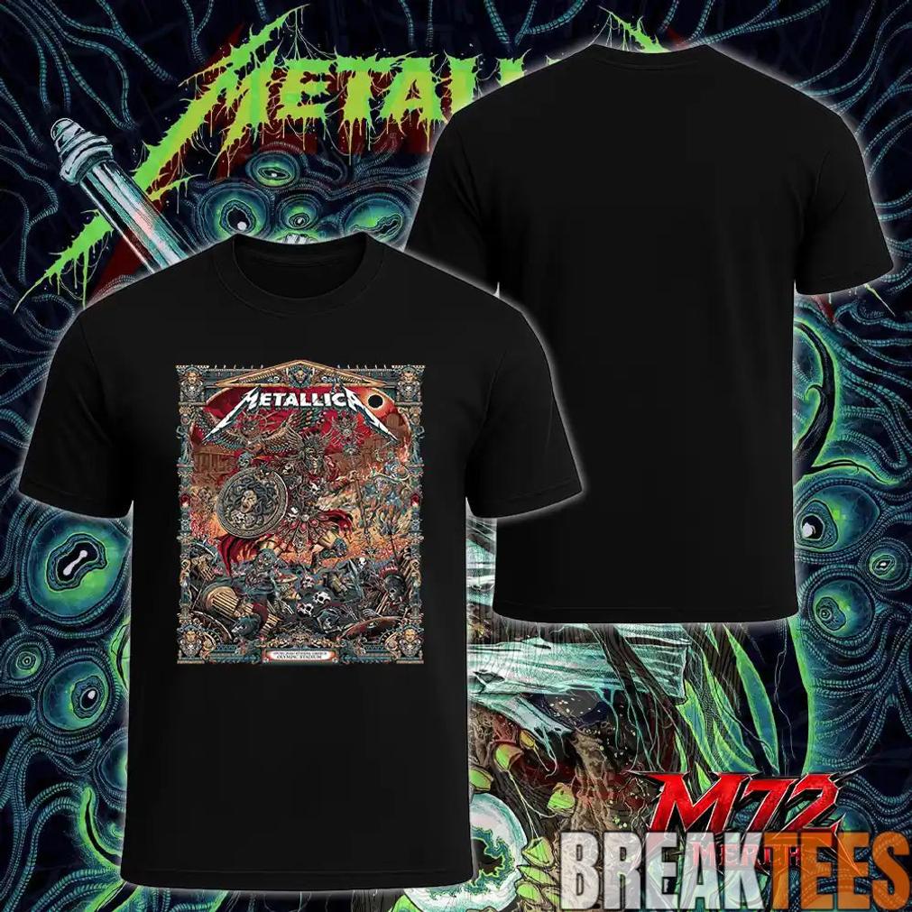 Metallica World Tour M72 May 9 2026 Athens Greece Olympic Stadium Battle Warrior T-Shirt