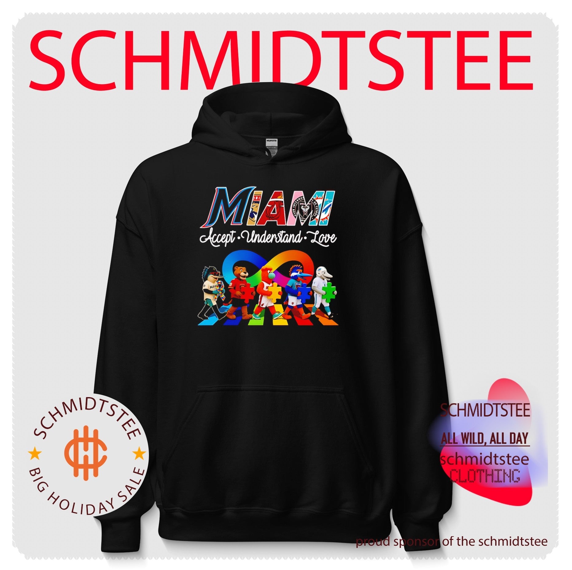 Miami Sports Teams Autism Awareness Accept Understand Love shirt