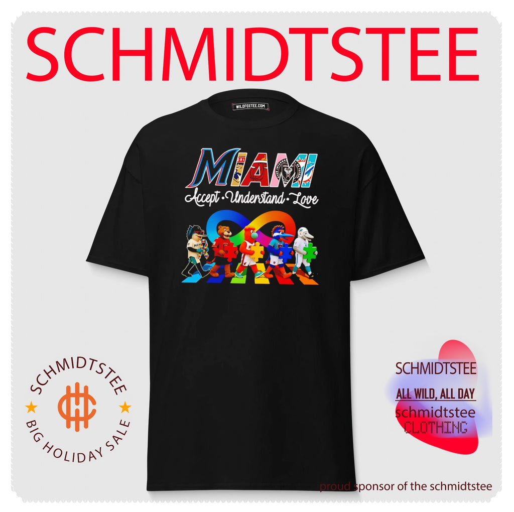 Miami Sports Teams Autism Awareness Accept Understand Love shirt