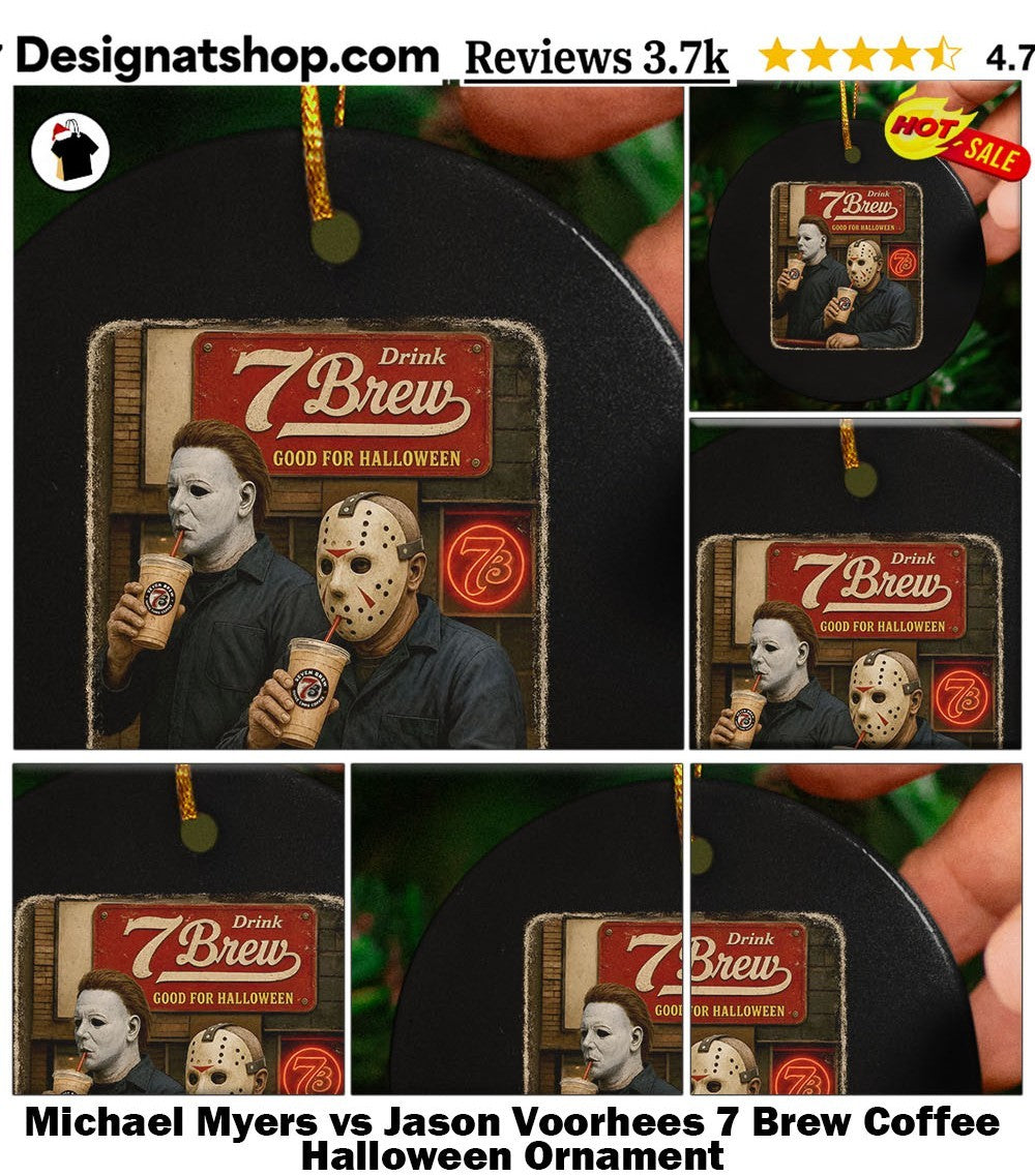 Michael Myers vs Jason Voorhees 7 Brew Coffee Halloween shirt