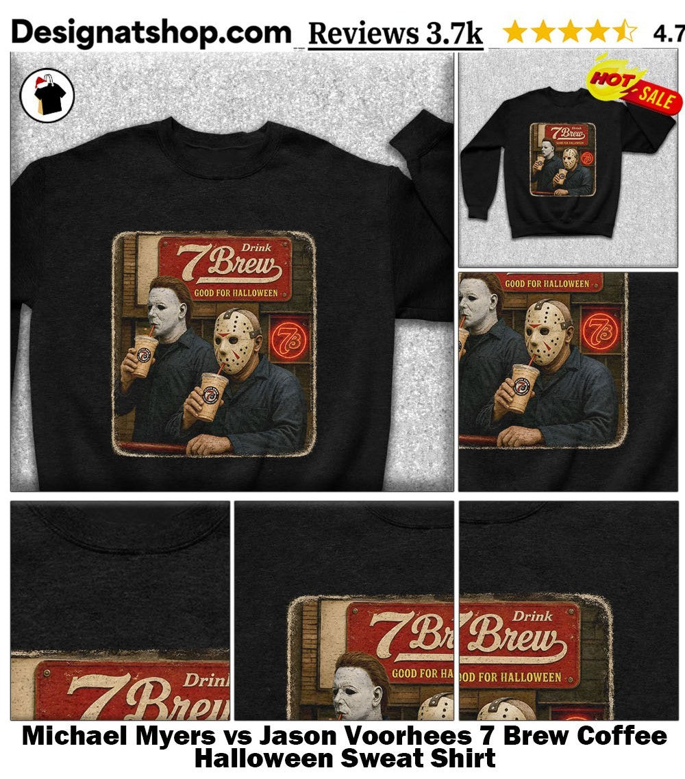 Michael Myers vs Jason Voorhees 7 Brew Coffee Halloween shirt