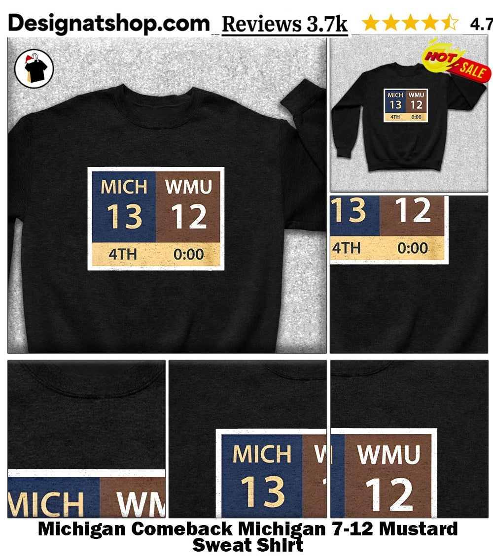 Michigan Comeback Michigan 7-12 Mustard shirt