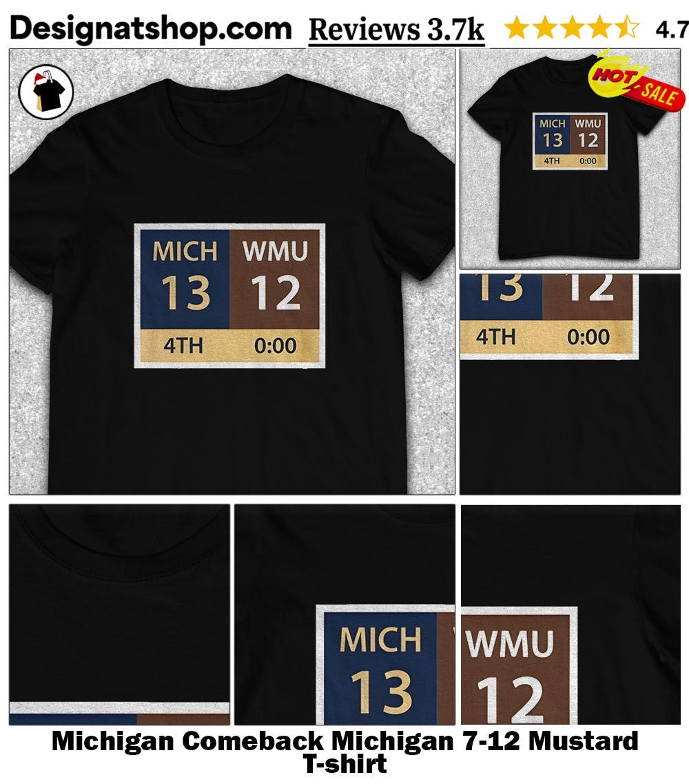 Michigan Comeback Michigan 7-12 Mustard shirt