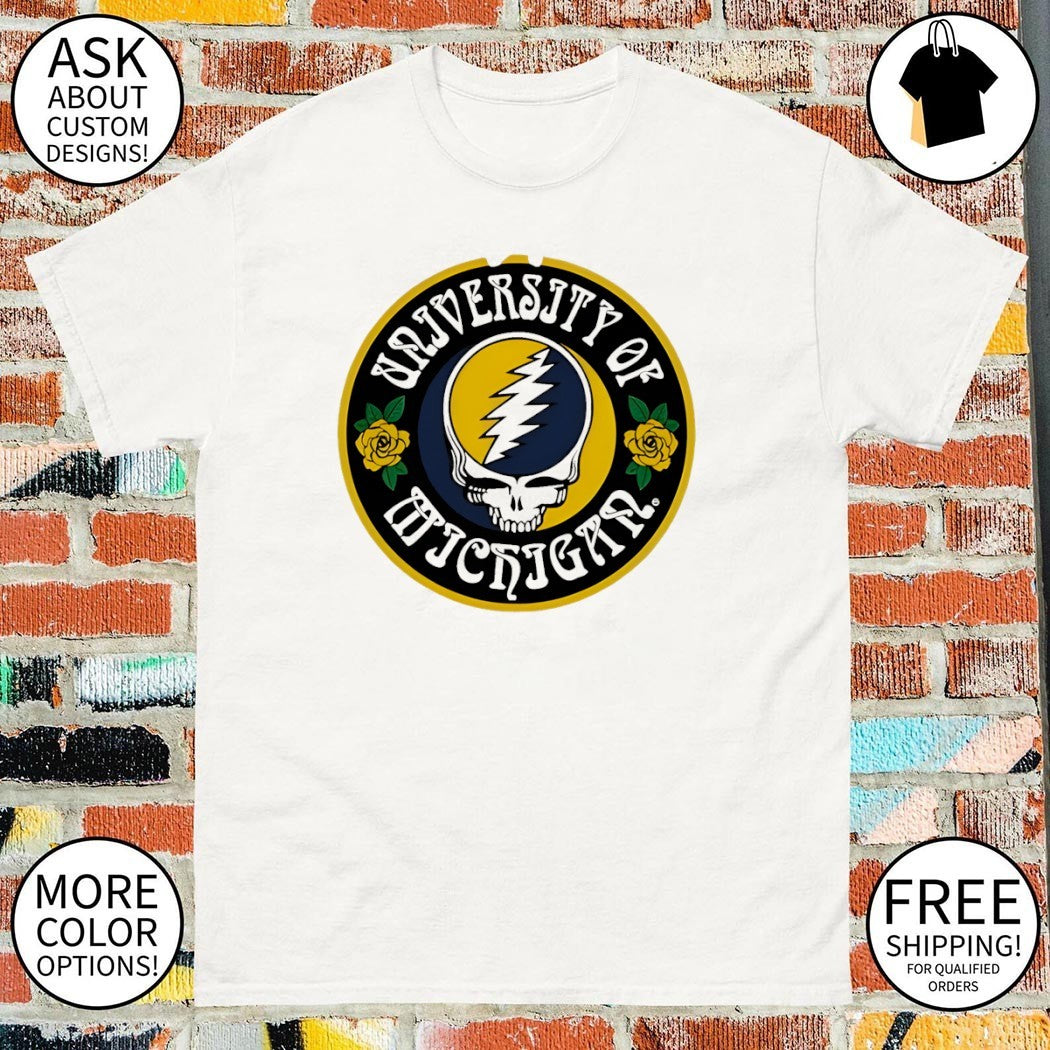 Michigan Grateful Dead roses shirt