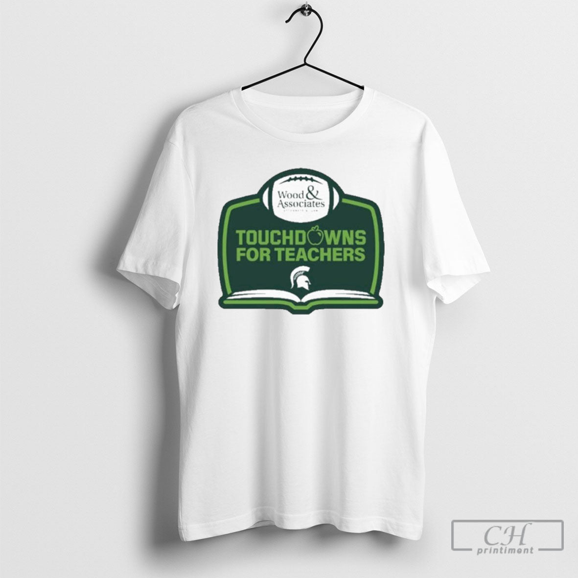 Michigan State Spartans Football Touchdowns For Teachers Wood And Associates Attorneys At Law Logo