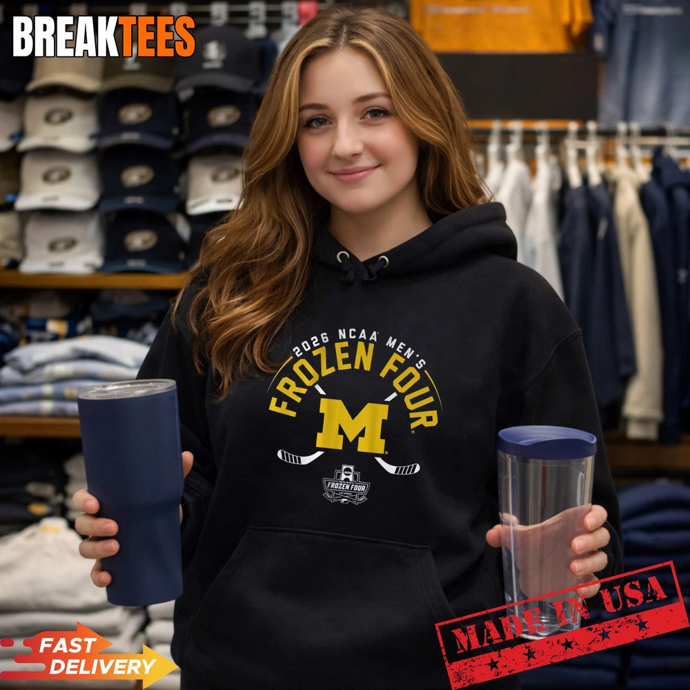 Michigan Wolverines Men’s Hockey 2026 Frozen Four T-Shirt