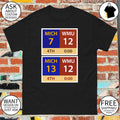 Michigan vs Western Michigan Scoreboard-MICH 13 WMU 12 Miracle Hail Mary shirt